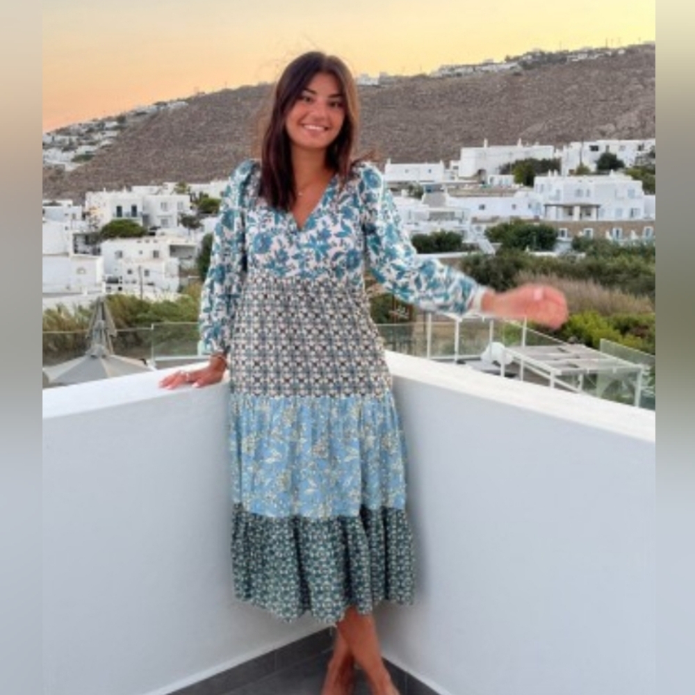 NWT ZARA BOHO PATCHWORK PRINT DRESS - Picture 7 of 13